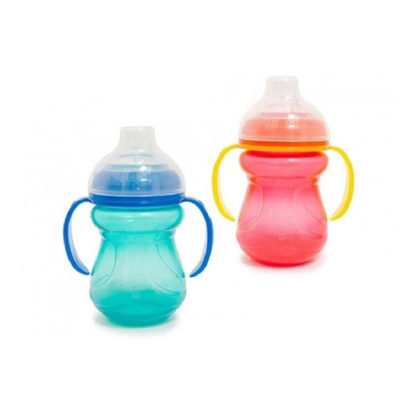 VASO CON PICO DE SILICONA Y ASAS  260 ml- LOVE