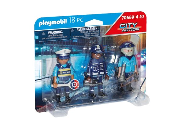 PLAYMOBIL FIGURAS X3 POLICIA CITY ACTION