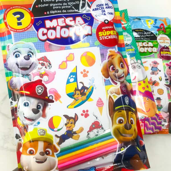 MEGA PACK PAW PATROL ABC DE GOMA EVA + PACK P/ COLOREAR - VERTICE