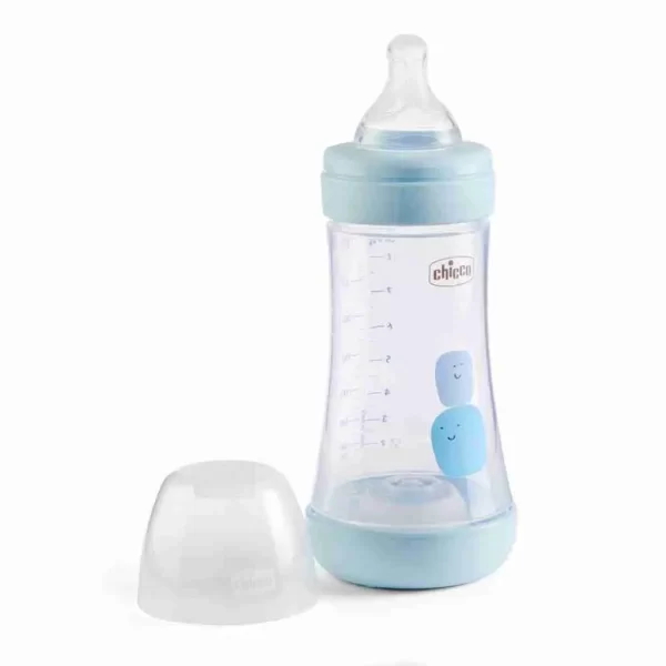 MAMADERA PERFECT 5 " 240 ML CELESTE 2M+ - CHICCO