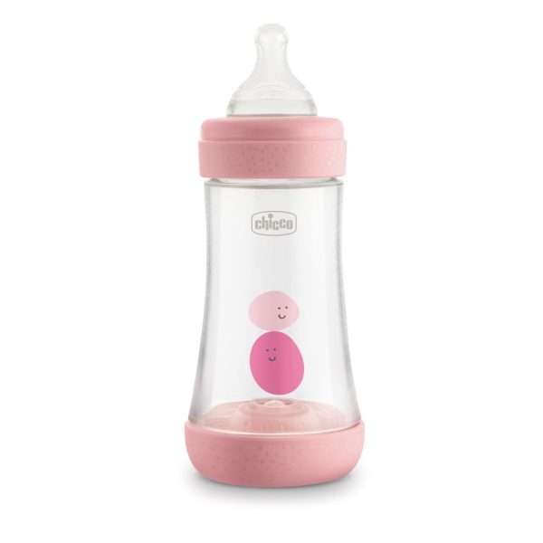 MAMADERA PERFECT 5 " 240 ML ROSA 2M+ - CHICCO