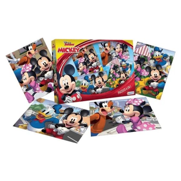 PUZZLE X4 DE 12, 18, 24 Y 36 PZ MICKEY - TAPIMOVIL