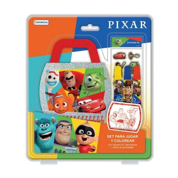 SET PARA JUGAR Y COLOREAR PIXAR - TAPIMOVIL