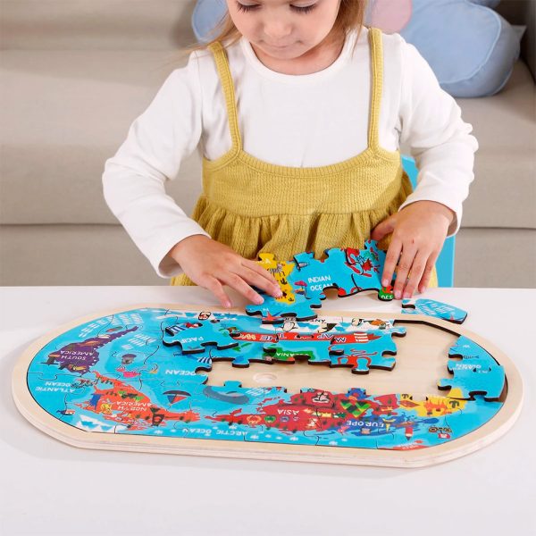 PUZZLE MAPA MUNDI MADERA - TOOKY TOY - Image 2