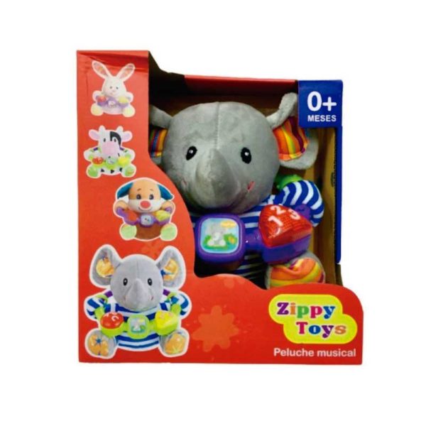 PELUCHE MUSICAL ELEFANTE - ZIPPY TOYS