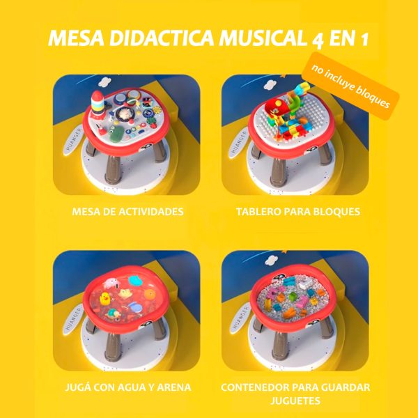 MESA DIDACTICA MUSICAL CON BLOQUES - HUANGER - Image 3