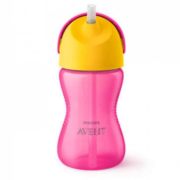 VASO CON SORBETE BENDY STRAW CUP 200 ML ROSA - AVENT