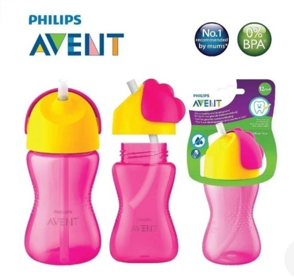 VASO CON SORBETE BENDY STRAW CUP 200 ML ROSA - AVENT - Image 2