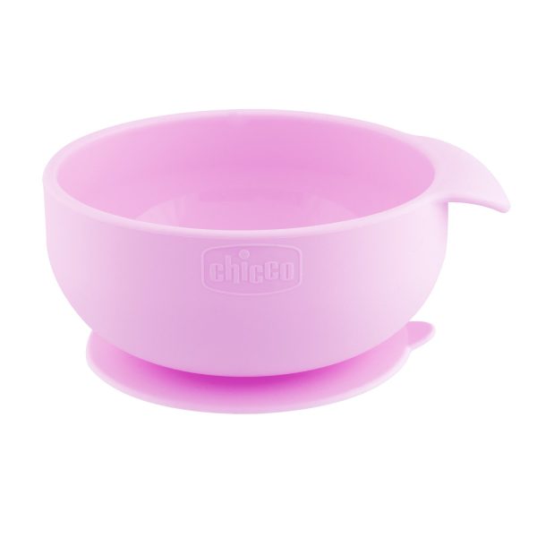 PLATO BOWL SILICONA ROSA - CHICCO