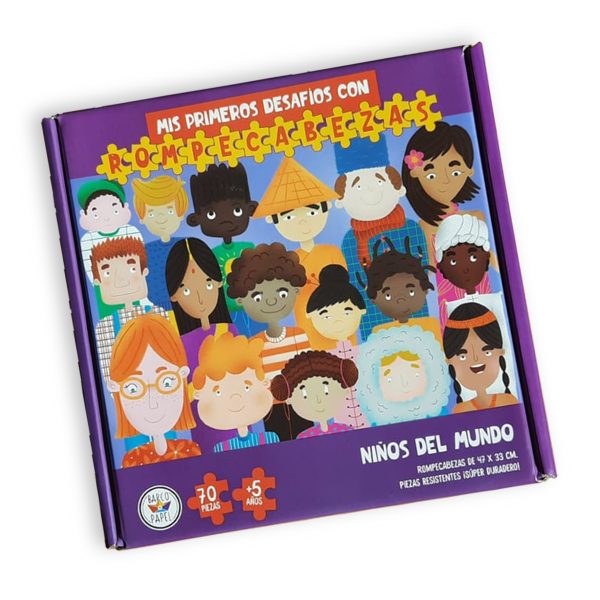 PUZZLE NIÑOS DEL MUNDO 70 PZ - BARCO DE PAPEL