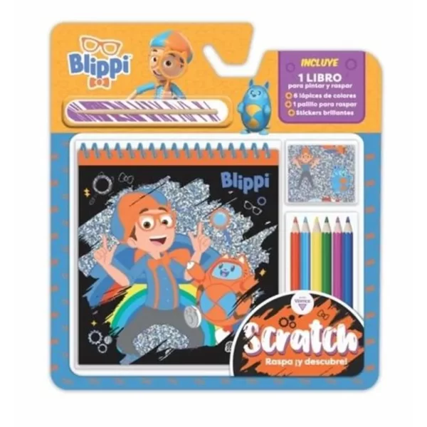 SCRATCH RASPA Y DESCUBRE  BLIPPI - VERTICE