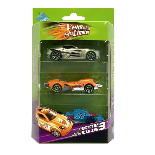 PACK DE 3 AUTOS 1:64 - BLUMEN