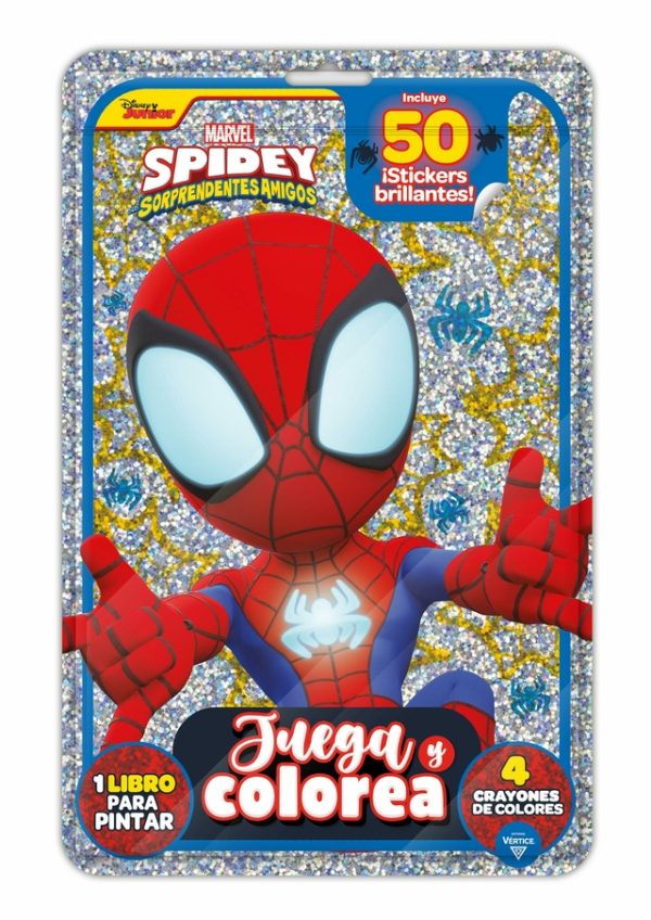 FLOW PACK JUEGA Y COLOREA SPIDEY LIBRO PARA PINTAR + STICKERS - VERTICE