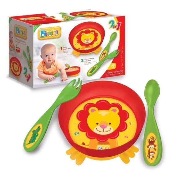 SET PLATO + CUBIERTOS - BIMBI