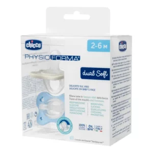 CHUPETE X2 SILICONA 2-6M DUAL SOFT - CHICCO