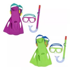 PATAS DE RANA CON  ANTIPARRAS Y SNORKEL - BESTWAY