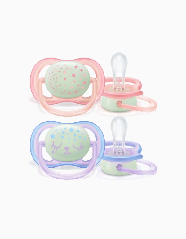 CHUPETE X2 ULTRA AIR NIGHT NOCTURNO ROSA 0-6 AVENT