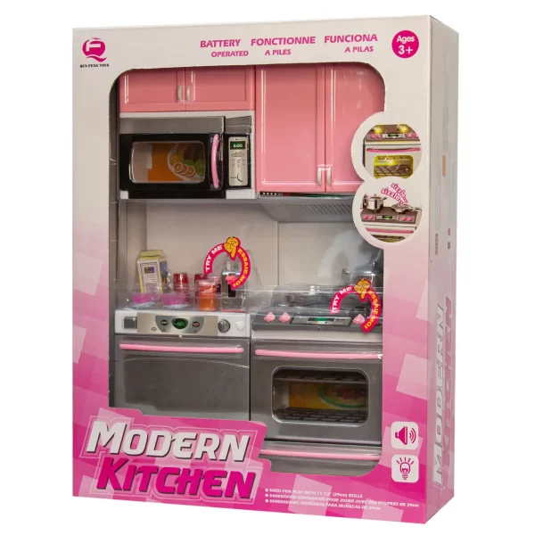 SET COCINA MICROONDAS ALACENA LUZ Y SONIDO - MODERN KITCHEN