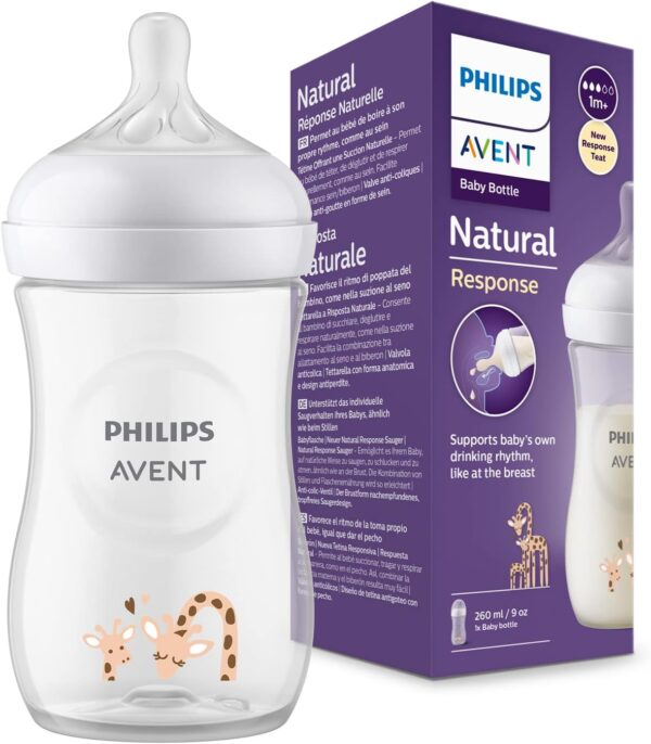 MAMADERA NATURAL RESPONSE 260ML JIRAFA - AVENT