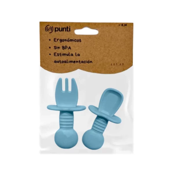 SET DE CUBIERTOS SILICONA CON TOPE - PUNTI