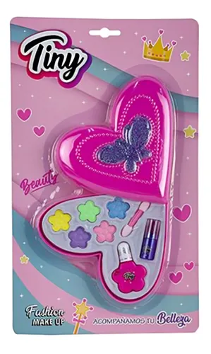 SET MAQUILLAJE CON ESMALTE CORAZON - SEBIGUS