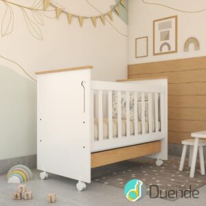 CUNA 1.20 ROMA BLANCO CON PARAISO CON COLCHON - DUENDE