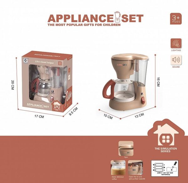 CAFETERA CON LUZ Y SONIDO REAL - PRIORI