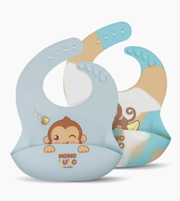 SET BABEROS X2 SILICONA - MONO LULO