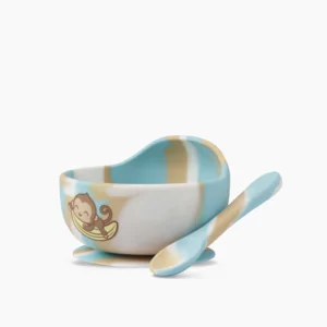 SET DE ALIMENTACION BOWL CON CUCHARA SILICONA - MONO LULO