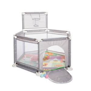 CORRALITO PELOTERO CON ARO DE BASQUET Y ALFOMBRA  - LOVE