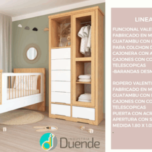 CUNA FUNCIONAL VALENTINO GUATAMBU CON BLANCO - DUENDE