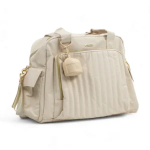 BOLSO MATERNAL CON PORTA CHUPETE NATURAL - MEGABABY