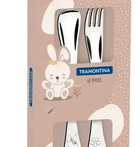 CUBIERTOS CUCHARA Y TENEDOR 2 PZ  LE PETIT CONEJO - TRAMONTINA