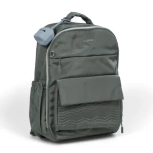 MOCHILA MATERNAL GRIS CON PORTA CHUPETE   - MEGABABY