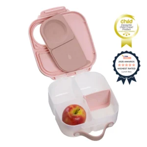LUNCHERA MINI CON TAPA Y DIVISIONES 1 LITRO ROSA - BBOX