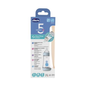 MAMADERA PERFECT 5 240 ML CELESTE LOVE - CHICCO