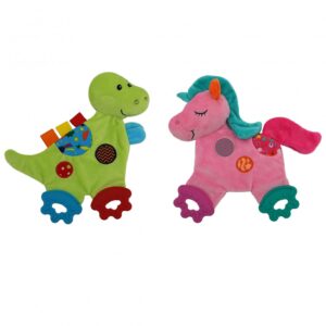 MANTA DE APEGO Y MORDILLO ANIMALES - WOODY TOYS