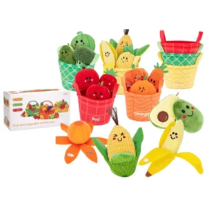 SET DE FRUTAS Y VERDURAS DE PELUCHE CON CANASTO - TIO VIVO