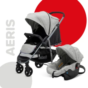 COCHE TRAVEL SYSTEM REBATIBLE AERIS GRIS - BEBESIT