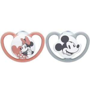 CHUPETE X2 SPACE 6-18M MICKEY ROJO/GRIS - NUK